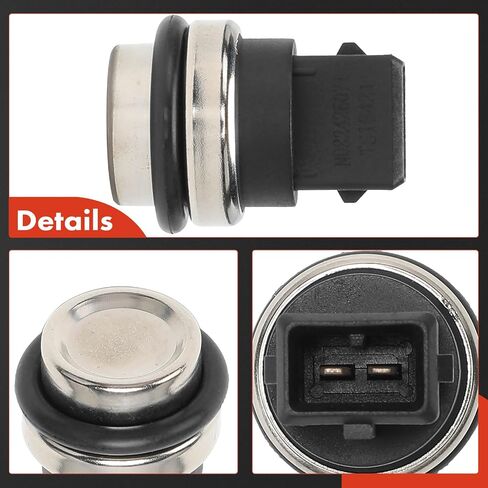 مستشعر درجة حرارة سائل تبريد المحرك A-Premium متوافق مع Volkswagen Passat 2001-2005، Beetle 1998-1999، GTI 2006-2007، Rabbit 2006-2007، 1.8L 1.9L 2.0L 2.5L 2.8L 4.0L in Saudi Arabia