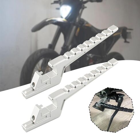 دراجة نارية الركاب القدم أوتاد تمديد قوس المضادة للانزلاق مسند القدمين الدواسات الخلفية تعديل دواسة القدم للدراجة (1 زوج)-أسود in Kuwait