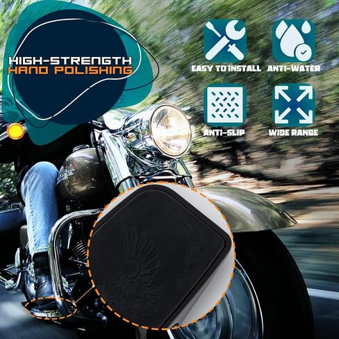 Rear Passenger Footpeg Passenger Peg Floorboard Footboard for Harley (18-later Softail, Eagle-Black) in Saudi Arabia