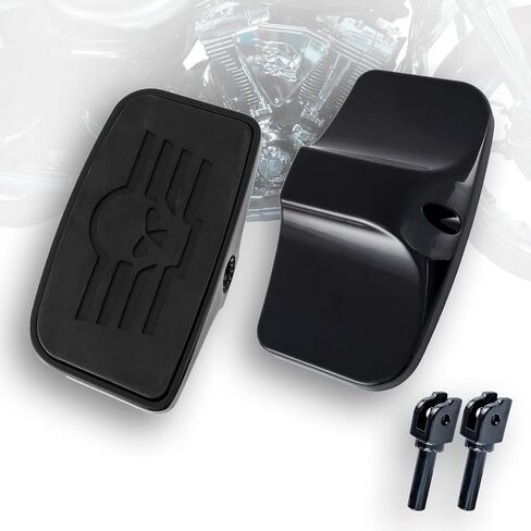Rear Passenger Footpeg Passenger Peg Floorboard Footboard for Harley (18-later Softail, Eagle-Black) in Saudi Arabia