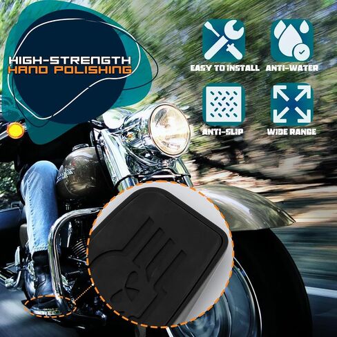 Rear Passenger Footpeg Passenger Peg Floorboard Footboard for Harley (18-later Softail, Eagle-Black) in Saudi Arabia