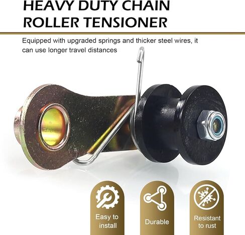 Chain Slider Tensioner Adjuster Roller Guide, Pit Bike Parts, Fit for ATV 110CC 125CC 140CC, Chain Tensioner (Black) in Saudi Arabia