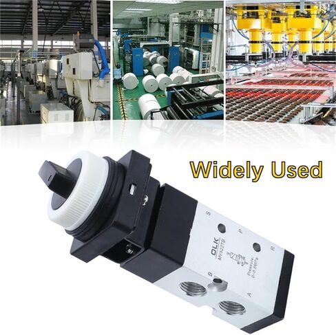 1PCS MV322 MV522R/PB/EB/TB Pneumatic Mechanical Valve 2 Position 5 Way Manual Valve Air Switch Control Valve Push Button Momentary(MV322PP) in Saudi Arabia