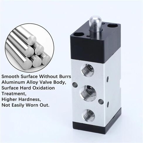 1PCS MV322 MV522R/PB/EB/TB Pneumatic Mechanical Valve 2 Position 5 Way Manual Valve Air Switch Control Valve Push Button Momentary(MV322PP) in Saudi Arabia