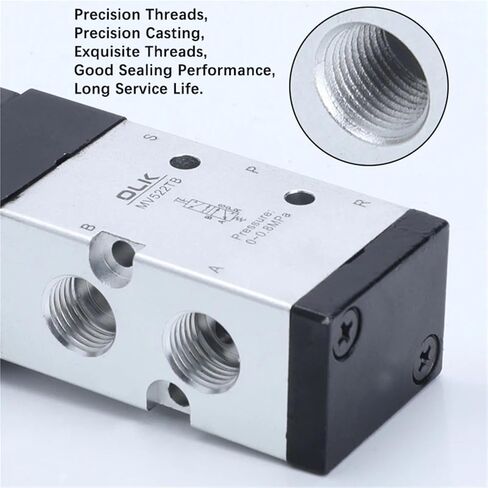 1PCS MV322 MV522R/PB/EB/TB Pneumatic Mechanical Valve 2 Position 5 Way Manual Valve Air Switch Control Valve Push Button Momentary(MV322PP) in Saudi Arabia
