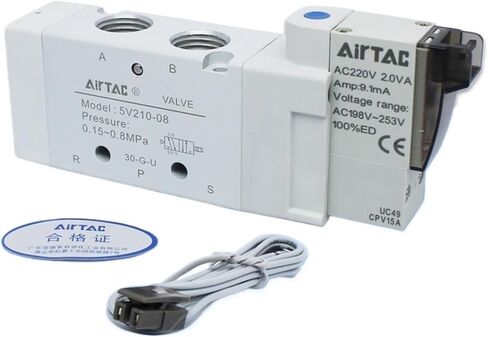 1PCS 5V Series Pneumatic Air Control Valve 5V110-06A/B/C/F/5V210-08 310-10 Solenoid Valve(5V110-06-AC220V) in Saudi Arabia