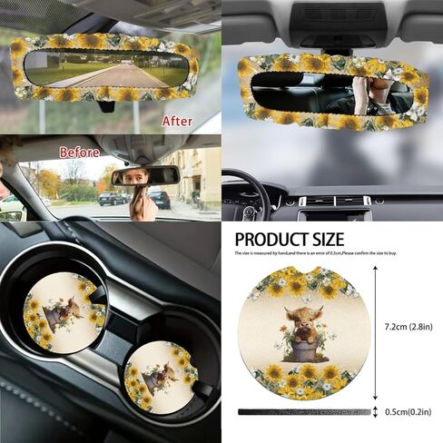 مجموعة غطاء مقعد السيارة Wanyint باللون البني والبيج المطبوع 14 قطعة، مع وسادة حزام مقعد عجلة القيادة وحقيبة القمامة ومرآة الرؤية الخلفية ومسند الذراع وصندوق المقعد ومجموعة غطاء فرامل اليد وأغطية السيارة تناسب سيارات الدفع الرباعي سيدان in Kuwait