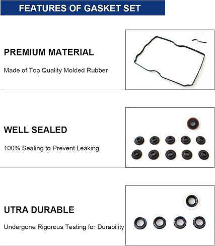 AUCERAMIC VS50561R Engine Valve Cover Gasket Set Fit for 2005 Saab 9-2X for 1998-2005 Subaru Baja Forester Impreza Legacy Outback 2.2L 2.5L H4 SOHC in Saudi Arabia