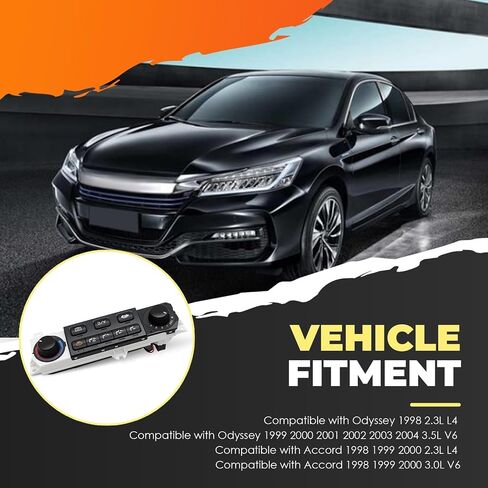 599-268 HVAC A/C Heater Climate Control Module Panel Compatible with Accord 1998-2000 Odyssey AC Conditioning Switch 1998-2004 2.3L 3.0L 3.5L V6 L4 Replace 9600-S84-A01ZA in Saudi Arabia