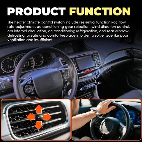 599-268 HVAC A/C Heater Climate Control Module Panel Compatible with Accord 1998-2000 Odyssey AC Conditioning Switch 1998-2004 2.3L 3.0L 3.5L V6 L4 Replace 9600-S84-A01ZA in Saudi Arabia