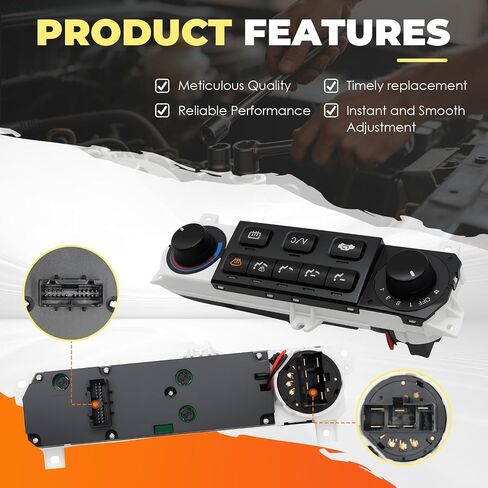 599-268 HVAC A/C Heater Climate Control Module Panel Compatible with Accord 1998-2000 Odyssey AC Conditioning Switch 1998-2004 2.3L 3.0L 3.5L V6 L4 Replace 9600-S84-A01ZA in Saudi Arabia