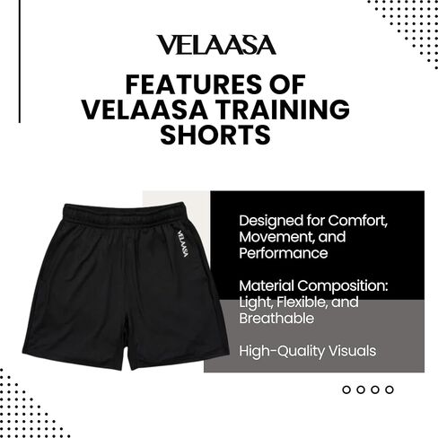 شورت تدريب VELAASA | للتمرين | خفيف الوزن | التدريب المتقاطع | الجري على الطريق | رياضي in Kuwait