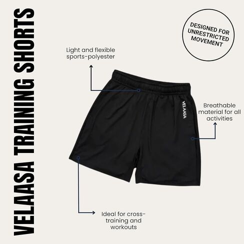 شورت تدريب VELAASA | للتمرين | خفيف الوزن | التدريب المتقاطع | الجري على الطريق | رياضي in Kuwait