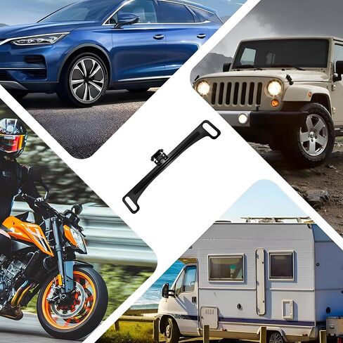 Car Rear View Camera License Plate Bracket, Adjustable Metal Vehicle Backup Camera Mount Accessories, Auto Reverse Rearview Camera Plate Holder, Universal for SUV RV Truck (StyleA) in Saudi Arabia