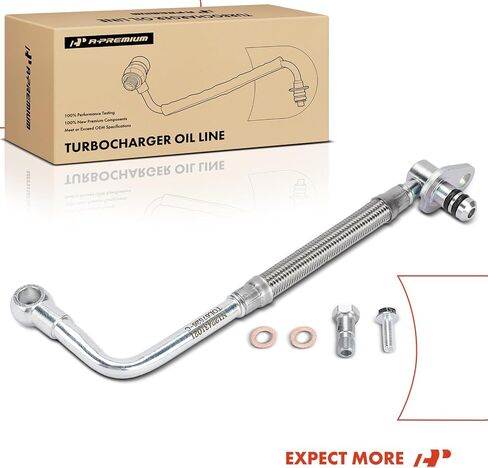 A-Premium Turbocharger Oil Line Compatible with Ford Escape 2013-2016, Fusion 2013-2014, Fiesta 2014-2019, Transit Connect 2014-2016, 1.6L, Turbocharged, Supply in Saudi Arabia