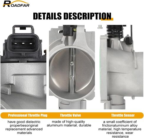 ROADFAR Throttle Body fit for 2005-2008 for Ford for Escape | 2005-2008 for Mercury for Mariner 5L8Z9E926A 5L8Z9E926AB TB1167 in Saudi Arabia
