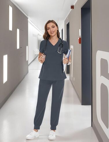 PACBREEZE مستلزمات الحمل النسائية مع 6 جيوب، ملابس العمل للأمومة، سراويل الحمل، S-XXL in Kuwait