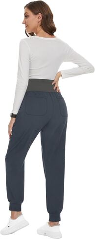 PACBREEZE مستلزمات الحمل النسائية مع 6 جيوب، ملابس العمل للأمومة، سراويل الحمل، S-XXL in Kuwait