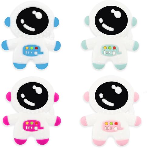 Baby Teethers for 3+ Months Infants Sucking, Food Grade Silicon Astronaut Styling Teething Toy, BPA Free in Saudi Arabia