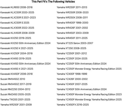 أنبوب خنق تاسك لياماها WR400F 1998-2000 in Saudi Arabia