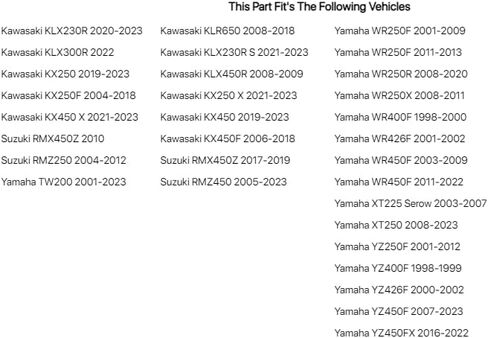 أنبوب خنق تاسك لياماها WR400F 1998-2000 in Saudi Arabia