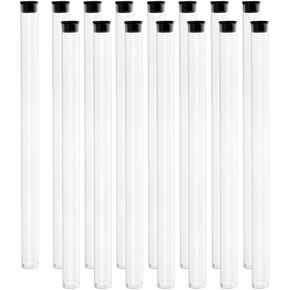 WEBEEDY 15 PCS Incense Storage Tubes with Black Lid Clear Acrylic Tube for Incense Sticks Storage Holder for Meditation Yoga Relaxation Prayer Party Decoration,9.13x0.59 Inch(No Incenses Stick) in Kuwait