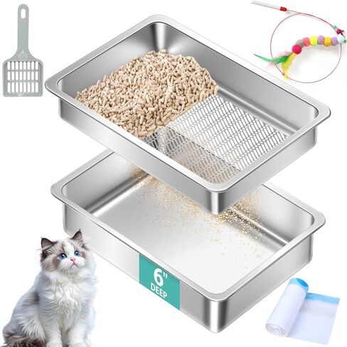 قابلة للطي من الفولاذ المقاوم للصدأ المغطى بوكس ​​القمامة مع حصيرة الغطاء-مرفق مرفق كبير أعلى كبيرة دخول كيتي المقلاة مع السبق in Kuwait