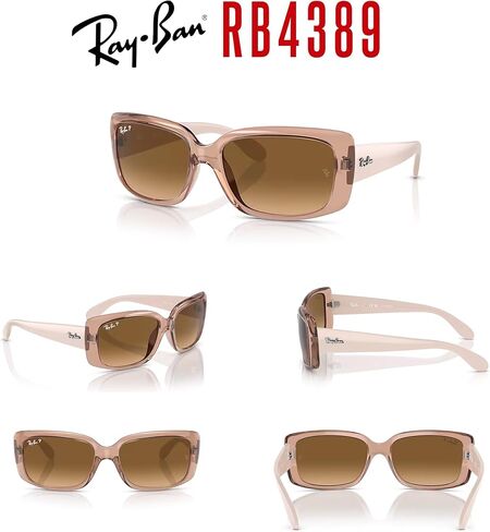 Ray-Ban RB4389 Square Sunglasses for Women +BUNDLE with ACCESSORY EYEWEAR KIT in Saudi Arabia