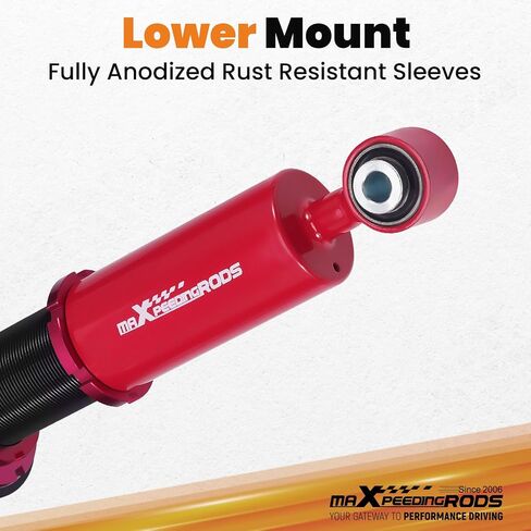 maxpeedingrods Coilovers لسيارة Lexus LS400 XF10 1990-1994، لسيارة Toyota Celsior 1990-1994، طقم تعليق Coilovers قابل للتعديل بـ 24 مستوى، دعامات امتصاص الصدمات قابلة للتعديل للارتفاع، طقم خفض، أحمر in Saudi Arabia