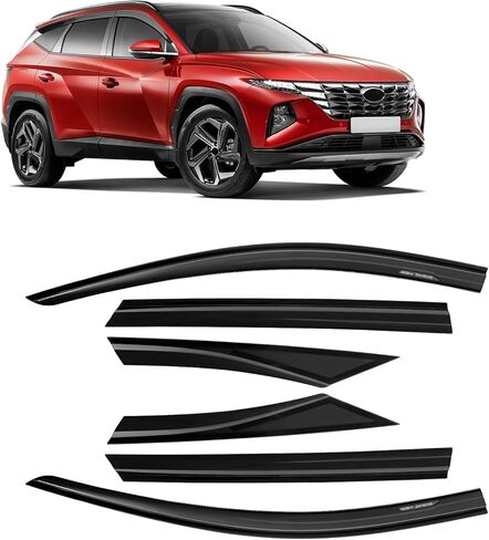 Rain Guards Fit for Honda Civic Sedan LX Sport Touring EX-L 2016 2017 2018 2019 2020 2021, Durable Tape-on Civic Side Window Visors, Window Deflectors, Vent Visor Deflector, Rain Visors, 6 pcs in Kuwait