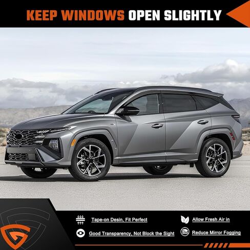 Rain Guards Fit for Honda Civic Sedan LX Sport Touring EX-L 2016 2017 2018 2019 2020 2021, Durable Tape-on Civic Side Window Visors, Window Deflectors, Vent Visor Deflector, Rain Visors, 6 pcs in Kuwait