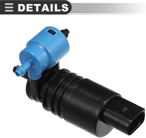 Motoforti Windshield Washer Motor Pump, for Chevrolet Sonic 2012-2019, Plastic, Black in Saudi Arabia