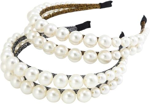 Elegant Pearl Headband for Women Hair Accessories Hairbands Fashion Girls Hair Hoop Band Ornament Bride Wedding Headwear(2) in Saudi Arabia