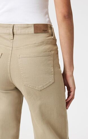 بنطال Alena نسائي عالي الارتفاع من Mavi Jeans - جينز مطاطي عالي الخصر للعمل والارتداء اليومي، مقاس مريح للساق. in Kuwait