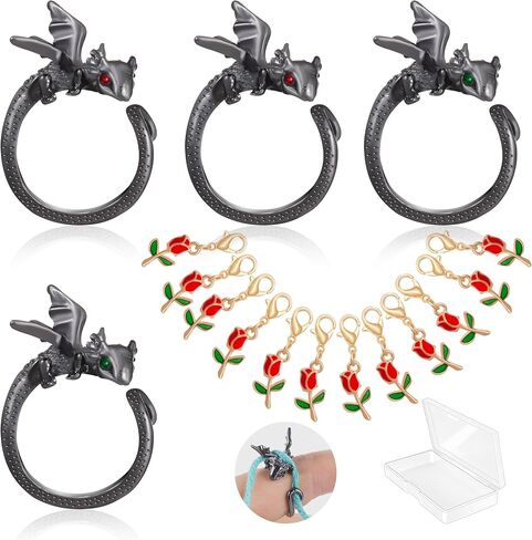 9Pcs Portable Crochet Tension Rings 30Pcs Stitch Markers 6Pcs Large Eye Plastic Sewing Needles with Storage Box,Adjustable Open Crochet Ring for Finger Open Knitting Loops for Sewing Crafts(45 Pack) in Kuwait