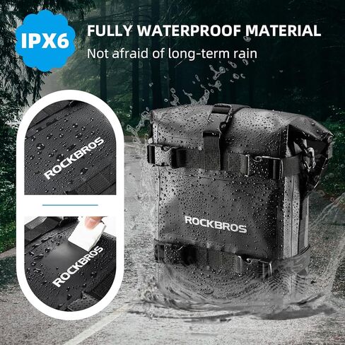 ROCKBROS دراجة نارية الوفير حقيبة 5-7L مقاوم للماء دراجة نارية الذيل حقيبة موتو السرج حقيبة مع حزام الكتف دراجة نارية أكياس الجافة حقيبة الأمتعة in Kuwait