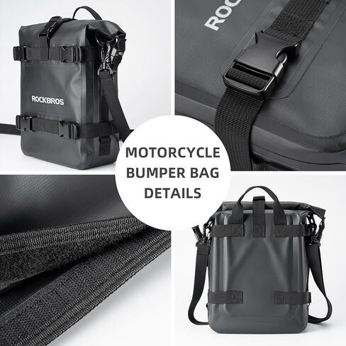 ROCKBROS دراجة نارية الوفير حقيبة 5-7L مقاوم للماء دراجة نارية الذيل حقيبة موتو السرج حقيبة مع حزام الكتف دراجة نارية أكياس الجافة حقيبة الأمتعة in Kuwait