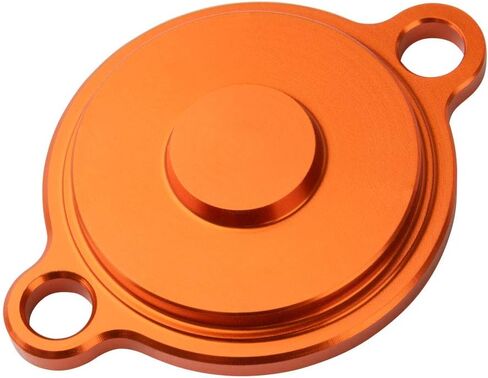 Tusk Aluminum Oil Filter Cover Orange For KTM 450 SX-F 2007-2012,2016-2025 in Saudi Arabia
