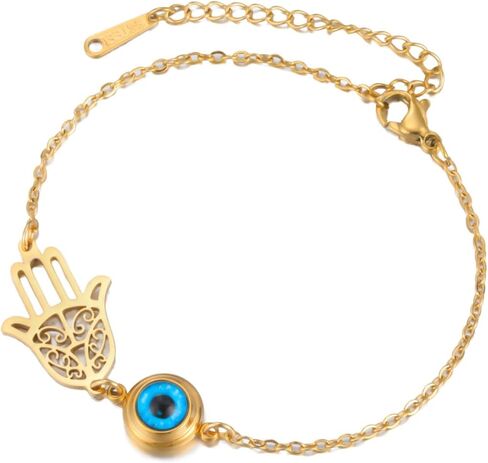 EUEAVAN Hamsa Bracelet Hand of Fatima Bracelet Adjustable Beaded Couple Bracelets Kabbalah Fatima Hand Amulet Jewelry Handmade Braided Rope Lucky Red String Bracelet in Kuwait