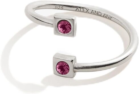 Alex and Ani AA620222ERS,Crystal Infusion Color Code Ring, Feb,.925 Sterling Silver,Purple, Rings in Saudi Arabia