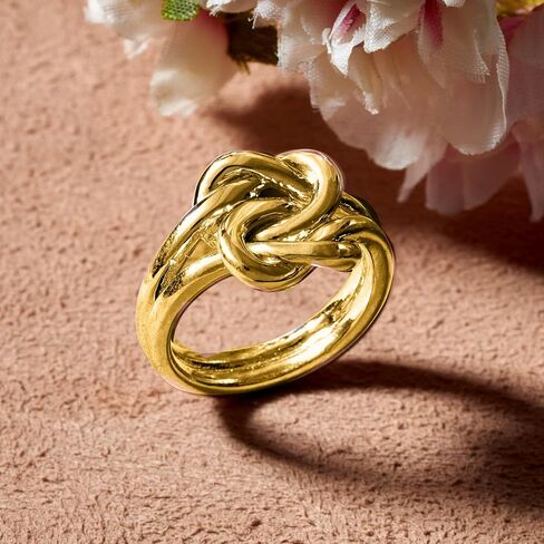 Ross-Simons Italian 18kt Gold Over Sterling Double Love Knot Ring in Saudi Arabia