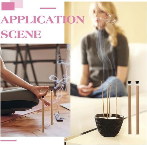 WEBEEDY 15 PCS Incense Storage Tubes with Black Lid Clear Acrylic Tube for Incense Sticks Storage Holder for Meditation Yoga Relaxation Prayer Party Decoration,9.13x0.59 Inch(No Incenses Stick) in Saudi Arabia