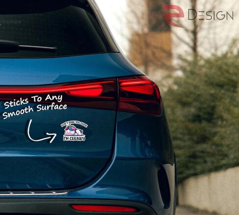 eDesign 2-Pack Don't Park Too Close I'm Chunky ملصق فينيل - 4 بوصات - ملصق مضحك لوقوف السيارات لسيارة شاحنة فان نافذة ممتص الصدمات للكمبيوتر المحمول والكمبيوتر اللوحي وزجاجة مياه بهلوان وأي سطح أملس in Saudi Arabia