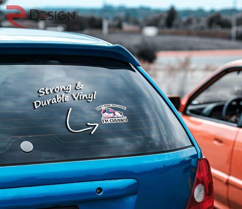 eDesign 2-Pack Don't Park Too Close I'm Chunky ملصق فينيل - 4 بوصات - ملصق مضحك لوقوف السيارات لسيارة شاحنة فان نافذة ممتص الصدمات للكمبيوتر المحمول والكمبيوتر اللوحي وزجاجة مياه بهلوان وأي سطح أملس in Saudi Arabia