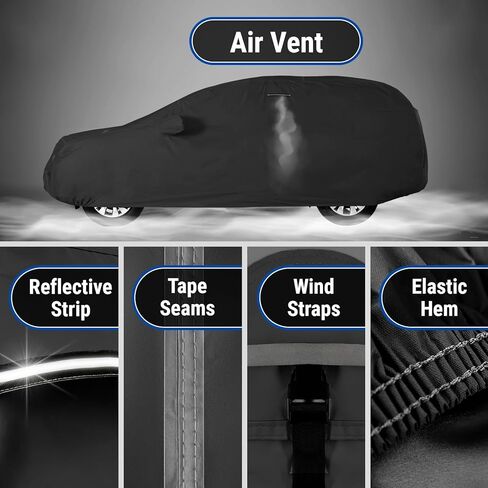 iCarCover Fits 1998-2008 GMC Envoy XL SUV Cover Automobiles Form-Fit Padded Full Exterior Waterproof Automobiles Protection Covers in Saudi Arabia