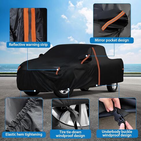 Truck Cover Fit for Ford F-150 Regular Cab 6.5" 1997-2004, All Weather Custom fit Pickup Truck Cover, Windproof Cover, Sun UV Protect, Snow Rain Dust Cover in Saudi Arabia