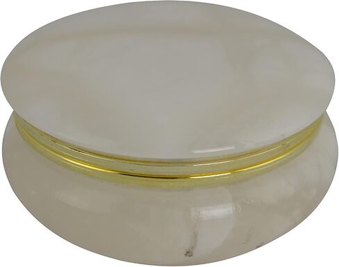 Three Star Italian Alabaster Stone Trinket Box in Saudi Arabia