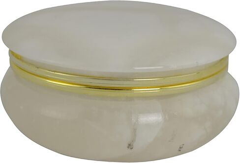 Three Star Italian Alabaster Stone Trinket Box in Saudi Arabia