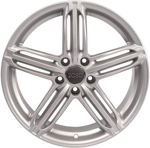 OE Wheels AU12 18 Inch Rim Fits RS6 Style 5x112 18x8 Gloss Silver - Hollander 58840 (1) in Saudi Arabia
