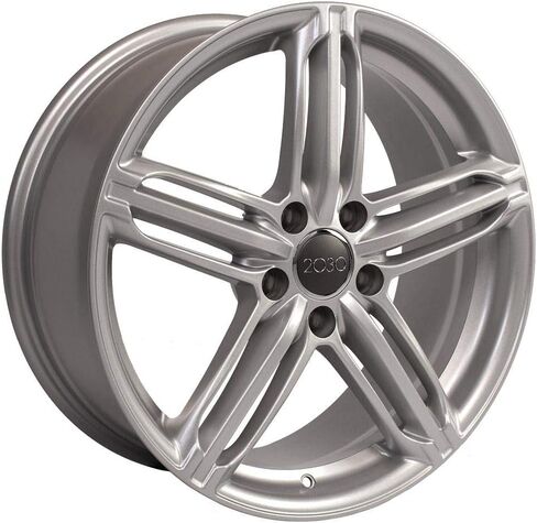 OE Wheels AU12 18 Inch Rim Fits RS6 Style 5x112 18x8 Gloss Silver - Hollander 58840 (1) in Saudi Arabia